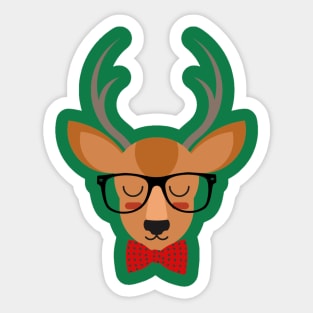 Hipster Deer Sticker